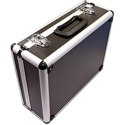 PeakTech 7300 - Carrying Case for Measurement Instruments, Resistant Aluminum Case, Tool Compartment, Foam Padding, with Padlock, Dustproof, M - 320 x 250 x 150 mm Cover
