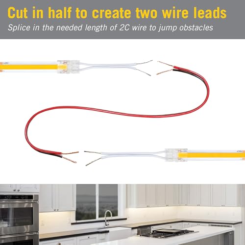 Image of Armacost Lighting 2 Pin COB LED Strip Light Tape to Tape Connector, 4 Pack 560700