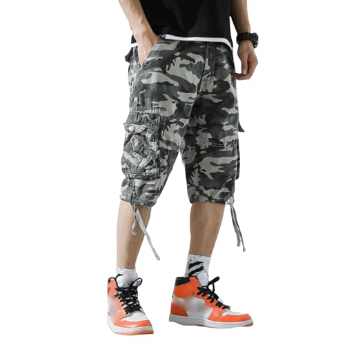 Pantalones cortos de playa holgados de longitud media con 5 puntos