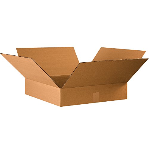 Image of TAPE LOGIC 22x22x4 Flat Corrugated Boxes, Flat, 22L x 22W x 4H, Pack of 10 | Shipping, Packaging, Moving, Storage Box for Home or Business, Strong Wholesale Bulk Boxes