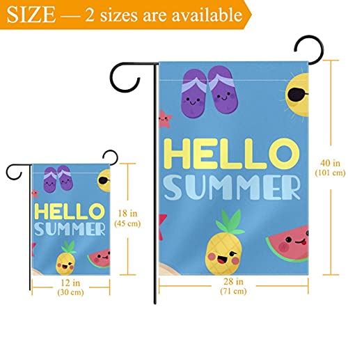 Drapeau ananas Hello Summer pour décorer votre jardin accueillant