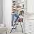 Sweetcrispy 3 Step Ladder, 800lbs Sturdy Portable Ladder, Folding Step Stool with Wide Anti-Slip Pedal, Cushioned Handle, Lightweight Step Stool for Home Kitchen and Outdoor