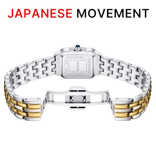 Small Gold Watches for Women, Vintage Roman Dial Women's Watches, Rectangular Case Ladies Analog Watch3