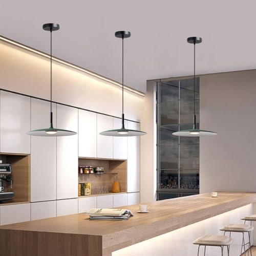 Suspension métal vert 45 cm plafonnier industriel américain luminaire décoratif bar - 4