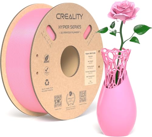 Creality Filamento Hyper ABS, filamento rosa de 1.75 mm Hyper ABS 1 kg, filamento de impresora 3D ABS precisión dimensional +/- 0.03 mm, materiales de impresión 3D para la mayoría de impresoras 3D