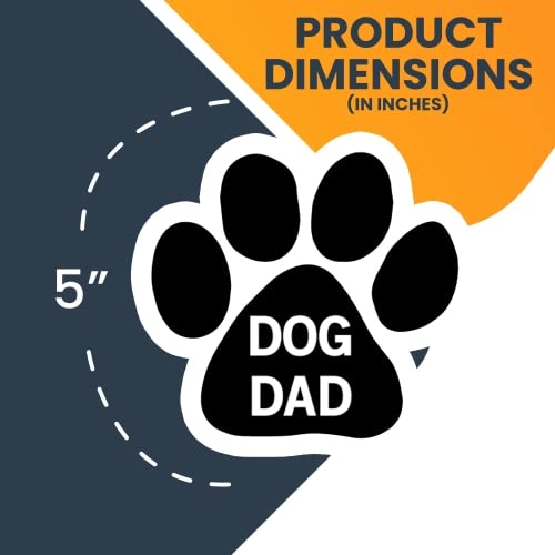 Image of Magnet Me Up Dog Dad and Dog Mom Pawprint Magnet Decal, 2 Pack, 5 Inch, Heavy Duty Automotive Magnet for Car Truck SUV