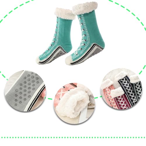 Image of Ultra-Thick Cashmere Slipper Home Socks, Cashmere Slipper Socks, Slipper Socks For Women