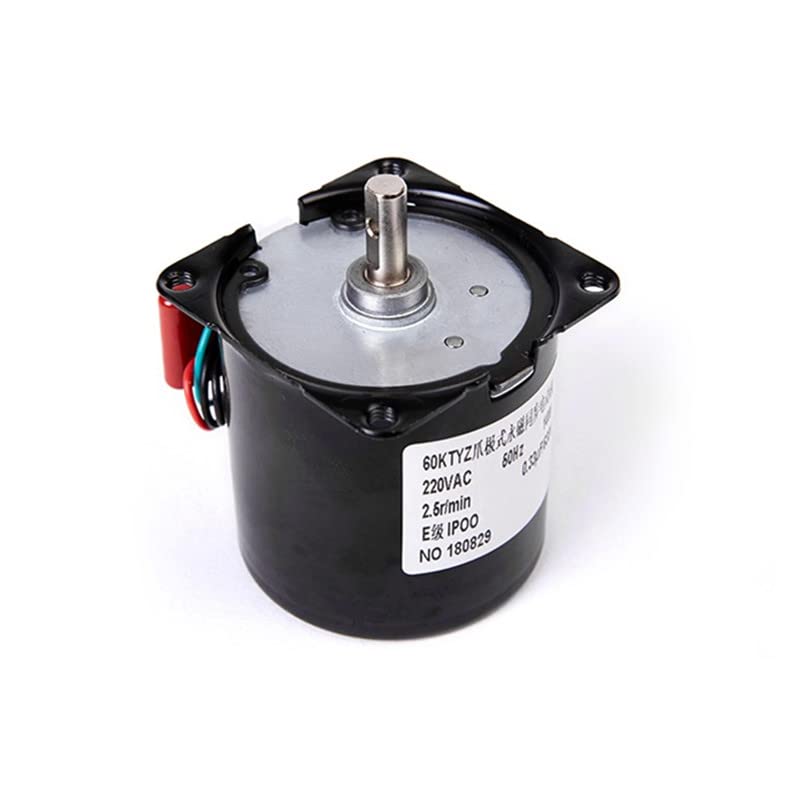 Davitu AC Motor - 60KTYZ Permanent Magnet Synchronous Motor AC220V 14W 1.2rpm~110rpm 0.5A 60mm PMSM Motor with 7mm Shaft - (Speed: 30rpm)