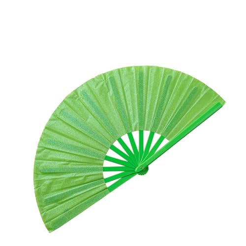 TEMOOUES 大型グリッター折りたたみ式手持ち扇風機 パーティーフェスティバルコンサートやハロウィンデコレーション用