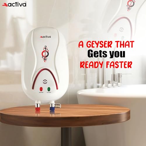 Image of ACTIVA 1 LTR. Instant 3 KVA Anti Rust Coated Tank Geyser with Full ABS Body, 5 Year Warranty HOTMAK (Ivory)