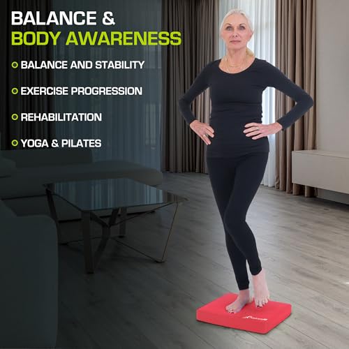 Image of ProsourceFit Exercise Balance Pad, Non-Slip Cushioned Foam Mat & Knee Pad for Fitness and Stability Training, Yoga, Physical Therapy