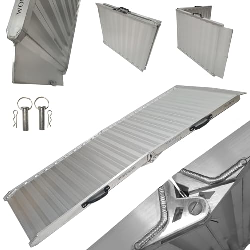WORHAN Rampe de Chargement 400kg Robuste Rigidité Extrême Pliable Valise Alu Fauteuil Roulant...