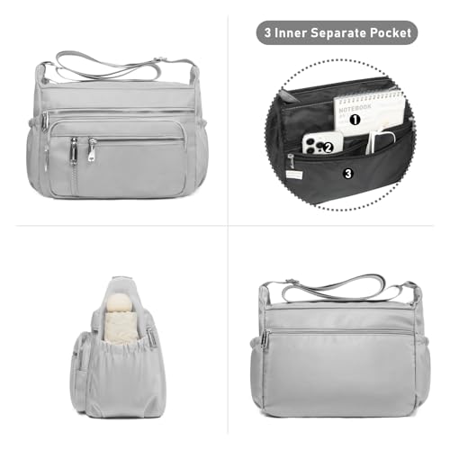 Image of NPBAG Crossbody Bag for Women, Shoulder Purse Handbag Messenger Bag, Trendy Pocketbooks, Waterproof and Multi-Pockets