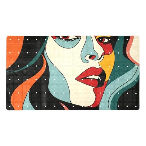 Tapis de bain antidérapant abstrait chic et absorbant haut de gamme - 2