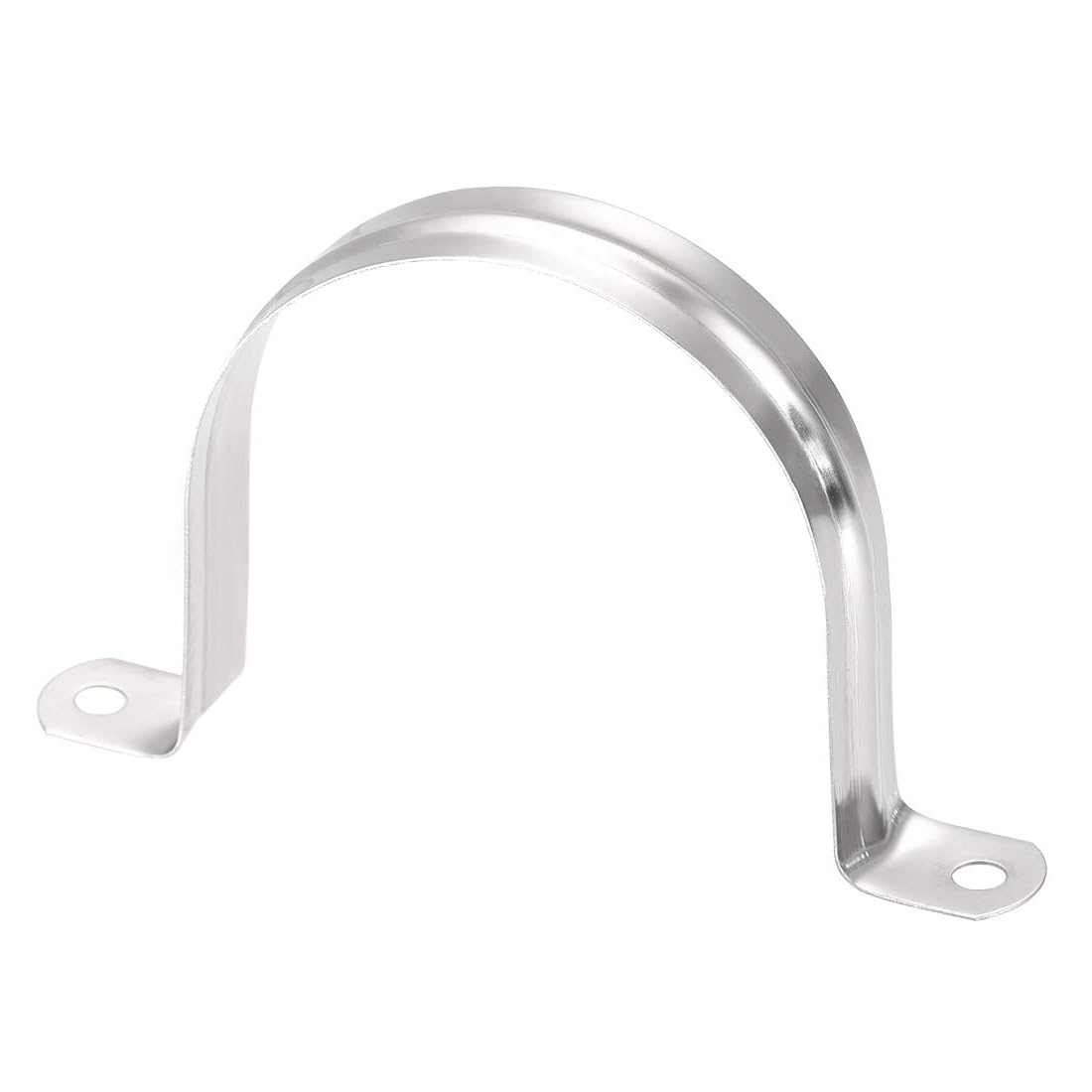 Unifizz 80mm(3.15") Rigid Pipe Strap 2 Holes U Bracket Cable Clamp, 201 Stainless Steel Tension Tube Clip Conduit Clamp Hanger 16pcs — image 1