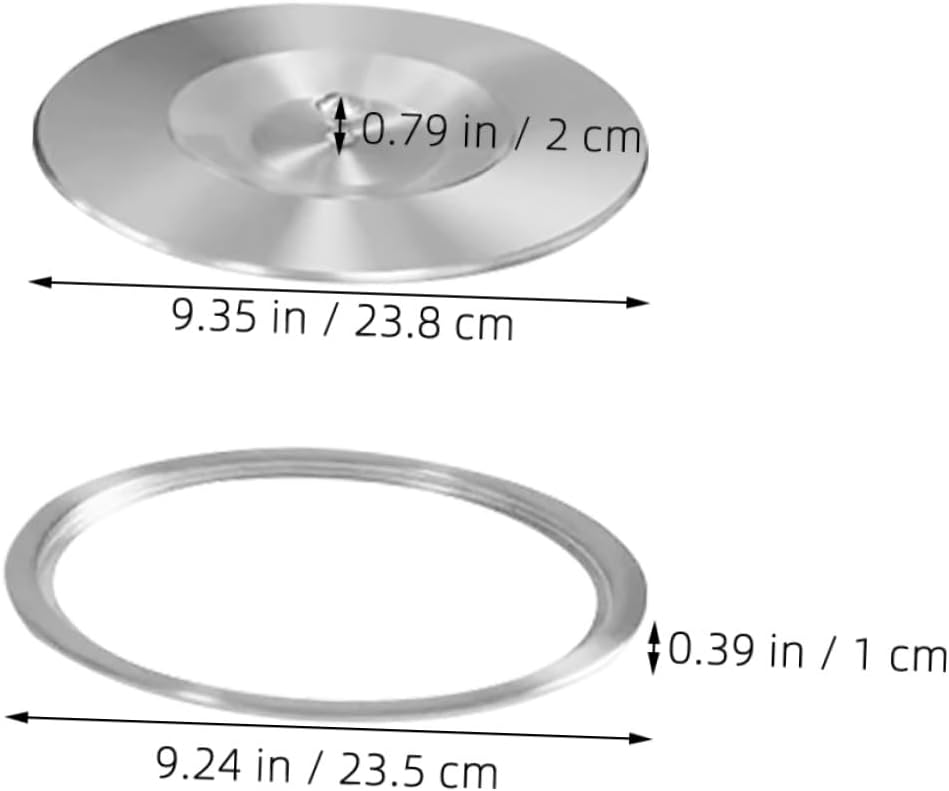 Stainless Steel Trash Can Lid Replacement 304 under Sink Bin Dome Cover with Grommet Flap for Kitchen Cabinet Countertop Waste Container