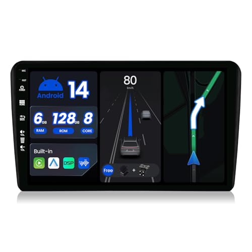 Android 15, 4G+128G GOHHDL Autoradio Pour Audi A3 2003-2012