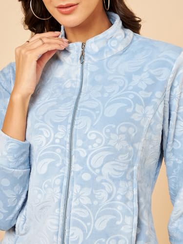 Image of Modeve Floral Printed Stand Collar Lightweight Tailored Jacket