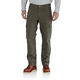 Carhartt Men's Ripstop Cargo Work Pant Flannel Lined
