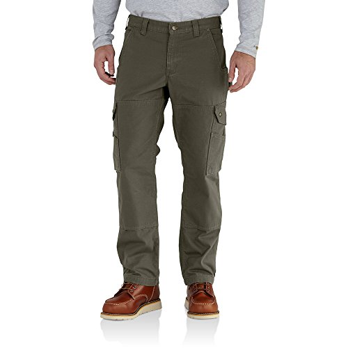 Carhartt Men's Ripstop Cargo Work Pant Flannel Lined