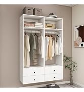Amazon.com: UrbEleg Walk in Closet System with Drawers, Closet ...