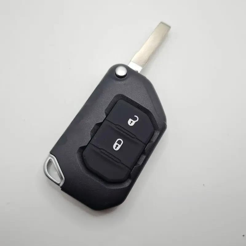 Coque de clé Jeep Wrangler JL 2018 rabattable à 3 boutons haute protection