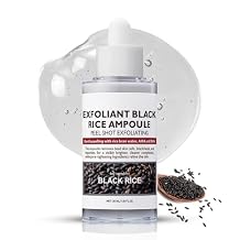 Black-Rice Peeling Ampoule, Face Exfoliator Pore Minimizer for Face, Rice Ampoule Soft Exfoliating Face&Body Scrub Dead Skin Remover, Moisturizing, Smooth, Nourish, Korean Skin Care 1 Pack