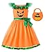ReliBeauty Girl Halloween Pumpkin Dress with Bag, 10-12/150 Orange
