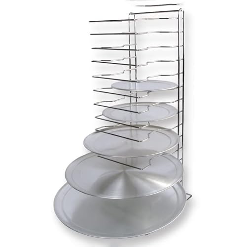 Winco APZT-1015 15-Slot Aluminum Pizza Pan Rack