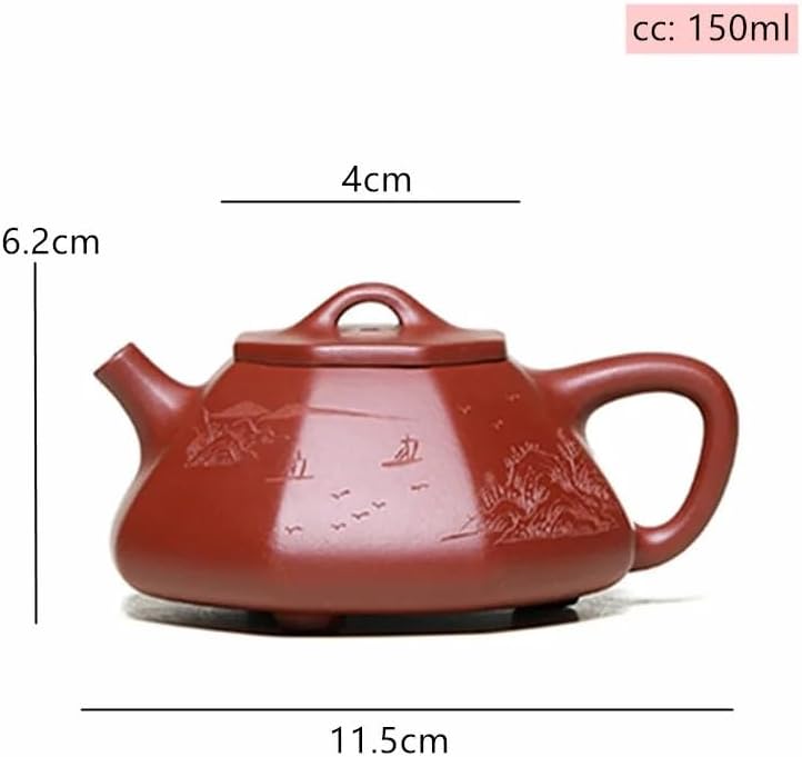 Ceramic Pot Purple Clay Teapot Handmade Teapot Ceramic Kettle Large Capacity Teapot Tea Set Coffee Pot Household Retro Tea Set Chinese Tea Ceremony Supplies 150