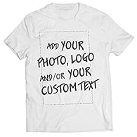 WE ARE PROVIDING HIGH QUALITY DIRECT TO GARMENT PRINT - that depends on the received image quality. Make your own custom slogan t shirts for men women and kids add a funny quote customised tee for a perfect present. Also you can send us your family p...