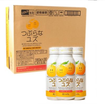 Amazon.co.jp: [3cs]つぶらなユズ（190g×30本入×3箱セット） : 食品