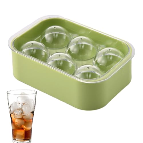 Bonita bandeja, bonita máquina de bolas de hielo de cóctel, molde reutilizable de fácil liberación con tapa para whisky, cócteles y caseros, mantiene las bebidas frías