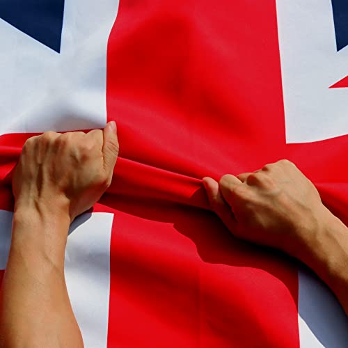 Anley Rip-Proof Double Sided 3-Ply United Kingdom UK Flag 3x5 Foot - Vivid Color, Canvas Header and Wrinkle Resistant - The Strongest, Longest Lasting British National Flags 3 X 5 Ft by Anley - Used condition - US$21.15