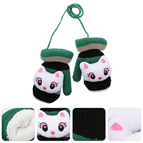 Amosfun Luvas de Pelúcia Grossa de Bebê Com Forro de Lã para Crianças Luva de Lã Infantil Luva Quent
