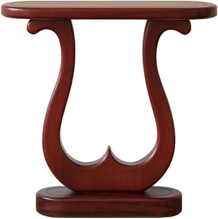 Modern Chinese Style Solid Wood Console Table, Narrow Entryway Sofa Table for Living Room & Bedroom, Stylish H Furniture (Large, Red)