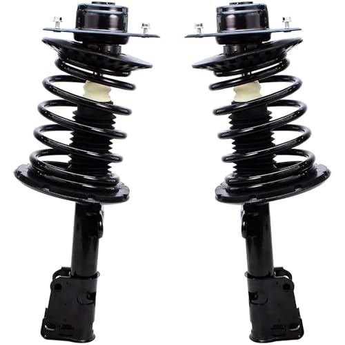 Image of Detroit Axle - 2pc Front Struts for 2001-2003 Chrysler Voyager 2001-2007 Town & Country Dodge Grand Caravan, Struts with Coil Spring Assembly 2002 Replacement Suspension