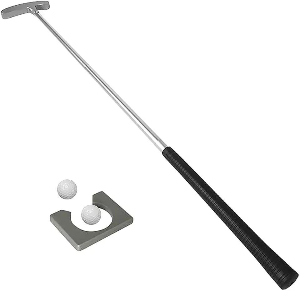 Conjunto de taco de golfe com taco de golfe 2 bolas de golfe Copo de golfe para viagens internas Prática de golfe portátil Kit de taco de golfe adequado para destros