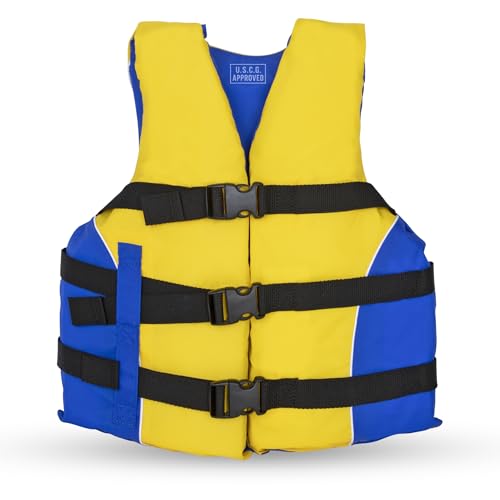 MW Watersports Youth Universal Life Vest, USCG Approved Type III Life Jacket for Kids, Great for...