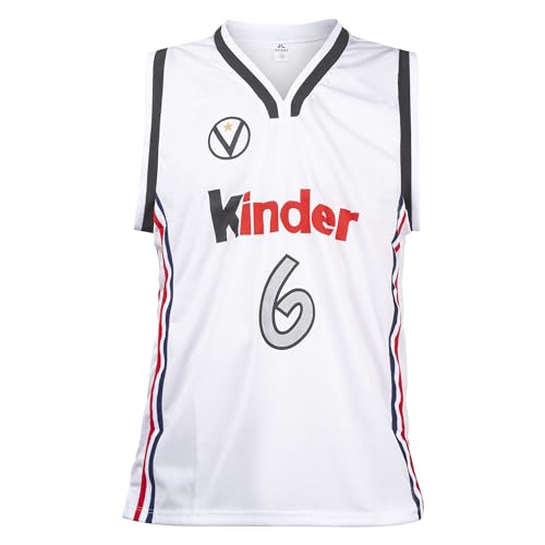 Manu Ginobili 6 Bologna Basketball White Top Sleeveless Retro Sport Vintage XXL