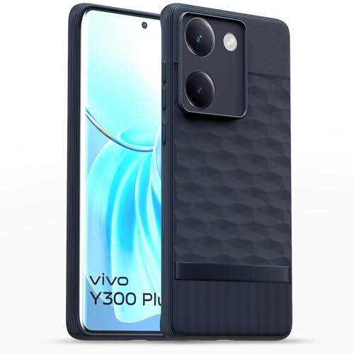 Image of Outlouders Bumper Case for Vivo Y300 Plus 5G | Full Camera Protection | TPU Soft Flexible Shockproof Back Cover (Blue)
