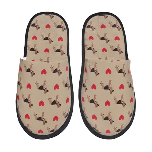 German Shepherd Dog Print House Slippers For Women And Men,Soft Slippers With Memory Foam,Non-Slip Indoor Home Shoes