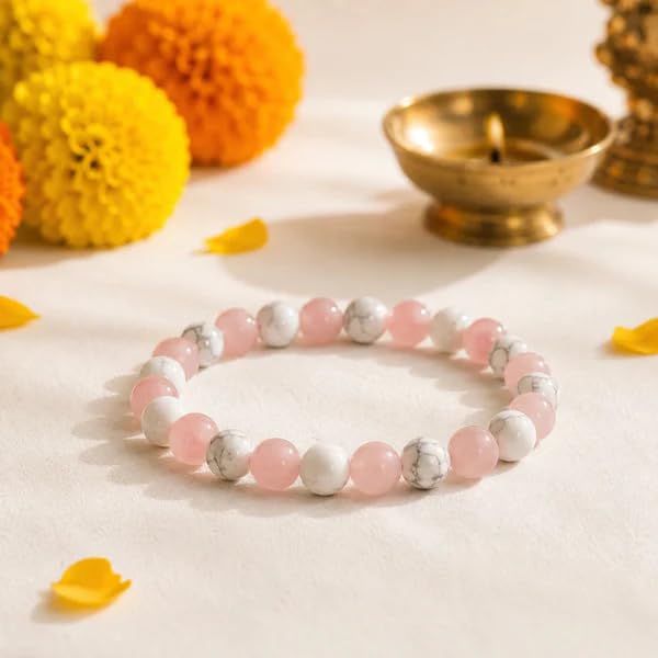 Image of Beaded Bracelet for Men & Women | Stretchable Handmade Prayer Meditation Yoga Wrist Bracelet | Stylish Everyday Wear | Free Size