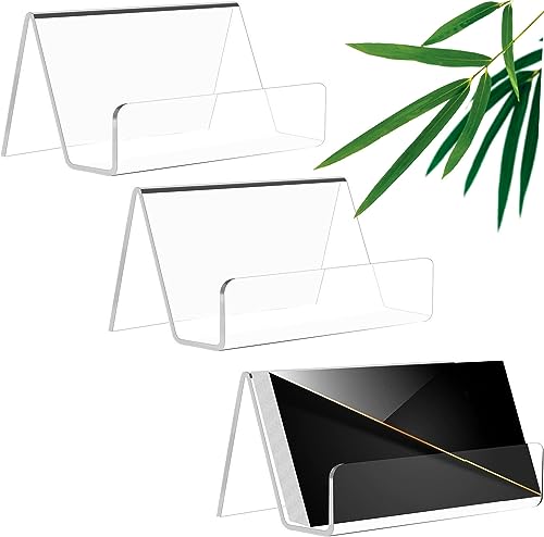 LAURUS Acrylic Business Card Holder, 3 Pack Desk Business Card Ho...