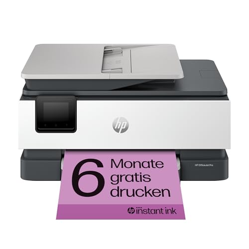 HP OfficeJet Pro 8122e Multifunktionsdrucker, 6 Monate gratis drucken Instant Ink inklusive, Drucker, Scanner, Kopierer, Fax, WLAN, LAN, Duplex, ePrint, Airprint, Basalt