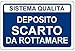 NEW CARTELLO SEGNALETICO - Deposito scarto da rottamare - Adesivo Extra Resistente, Pannello in Forex, Pannello In Alluminio (ADESIVO 20X31 cm)