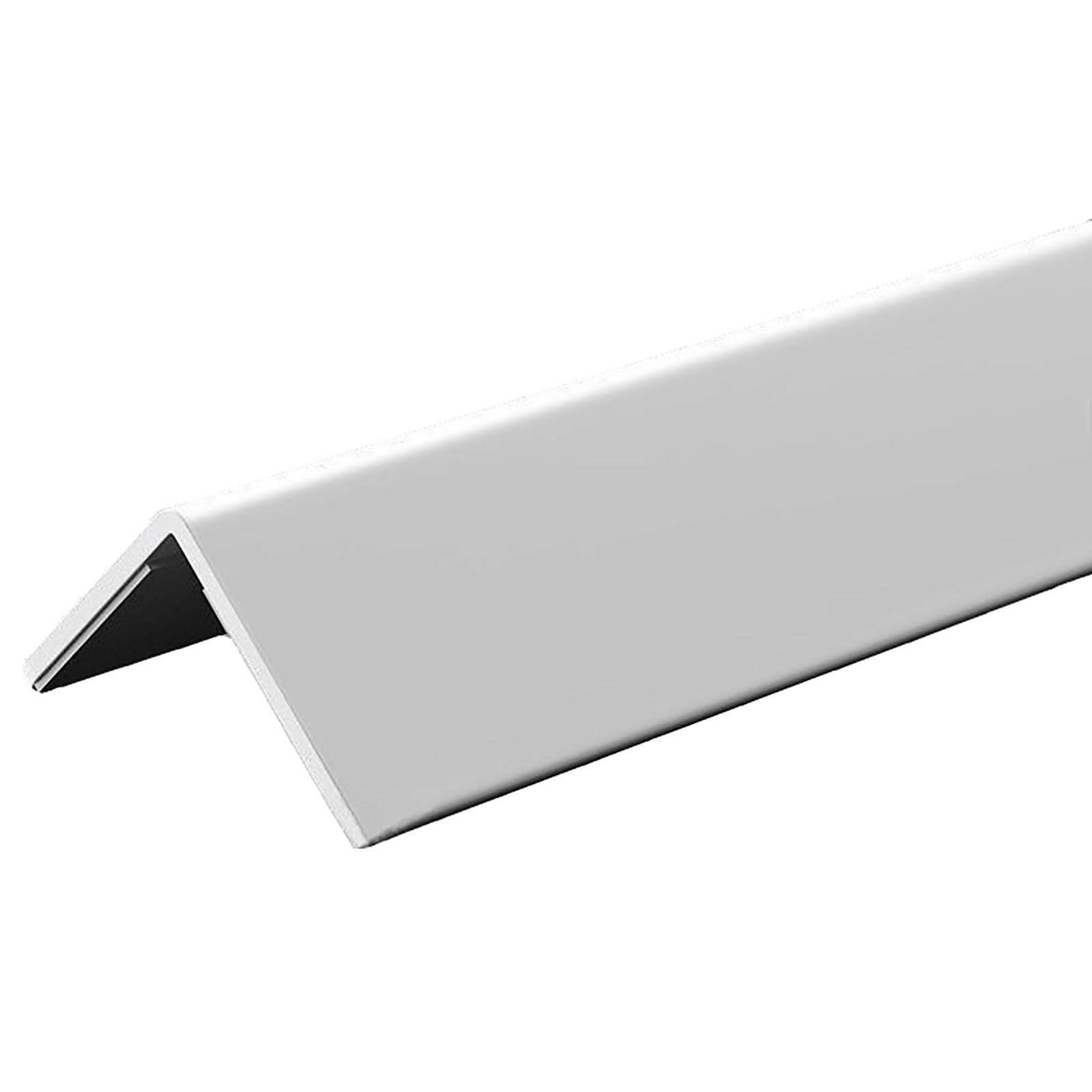 Perfiles De PVC para Escaleras, Perfil Angular PVC, Protectores de Bordes, Esquineras Cantoneras, Topes Autoadhesivos, Fáciles de Aplicar, Sin Herramientas, 2 Unidades(White,8x8 cm/3.15x3.15 in)