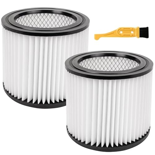 Image of 2 Pack 90398 HEPA Replacement Filter Compatible with Shop Vac 90398 /118692, 9039800, 903-98-00, 9039833 Small Cartridge Filter Type AA, Fits Most 4 Gallon and Less Wet /Dry Vacuum Cleaner
