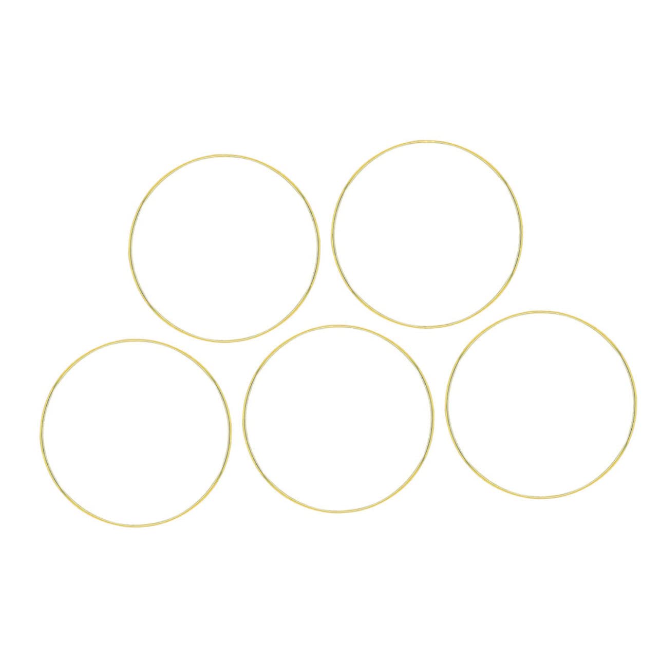 WOFASHPURET 5pcs Metal Wreath Hoops for Dream Catcher Making Rings for DIY Crafts Decorative Macrame Frames for Home Decor Sturdy Wear-Resistant Design