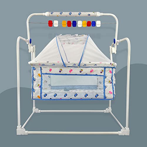 Image of NHR Baby Cradle with Mosquito Protection Net for Comfortable Sleep- Cradle, Baby Jhula, Baby Palna, Hammock, Baby Crib, Baby Cot, Baby Swing for 0 to 2 Years, Sleeping Palna for Babies (Pink)